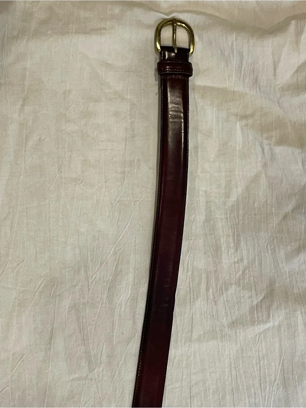 Vintage Coach Burgundy Leather Belt Brass Buckle USA Made Size 34 Unisex